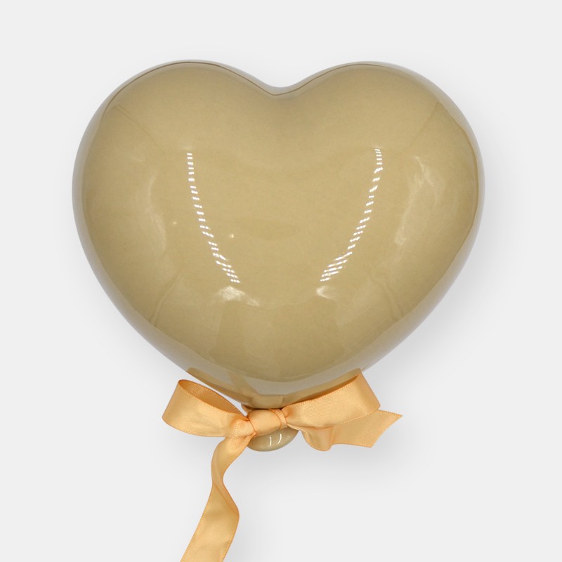 Palloncino a forma di cuore in ceramica Beige