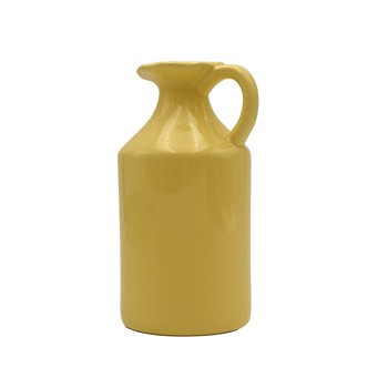 BOTTIGLIA IN CERAMICA GIALLA