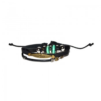 Bracciale in cuoio e...